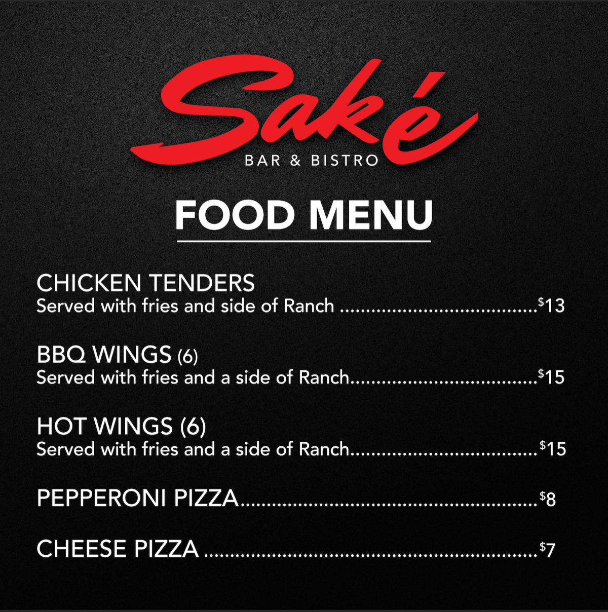 Our Menu